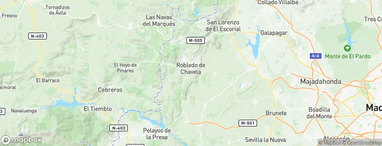 Robledo de Chavela, Spain Map