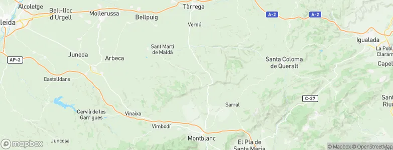 Rocallaura, Spain Map