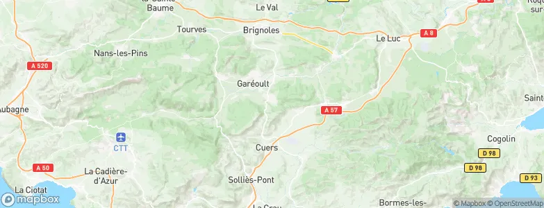 Rocbaron, France Map