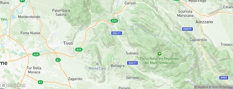 Rocca Canterano, Italy Map