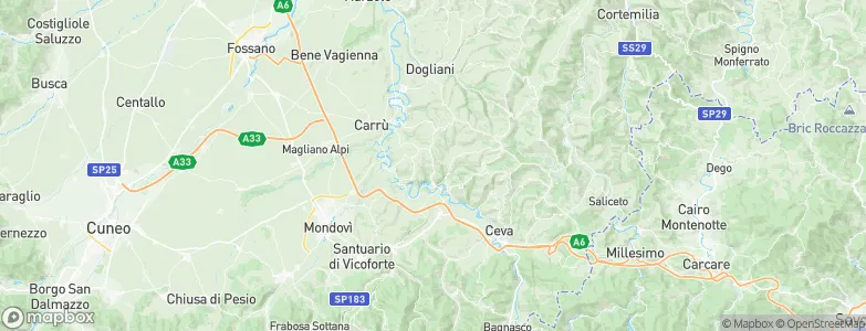 Rocca Cigliè, Italy Map