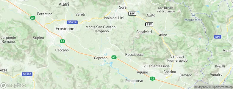 Rocca d'Arce, Italy Map