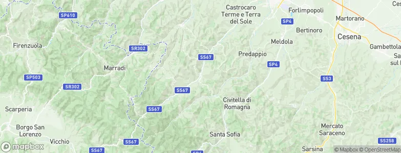 Rocca San Casciano, Italy Map