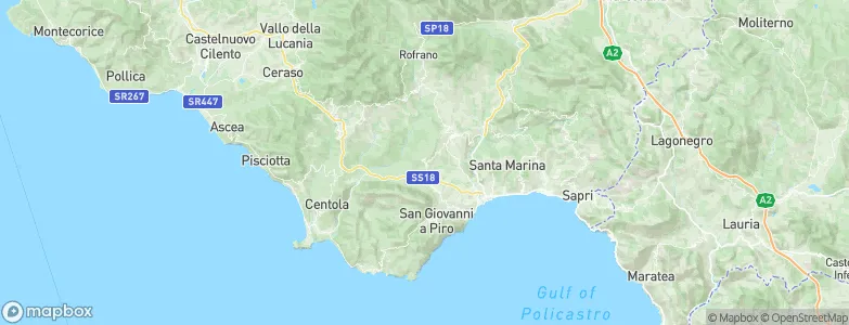 Roccagloriosa, Italy Map