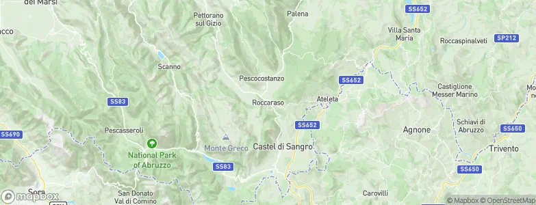 Roccaraso, Italy Map