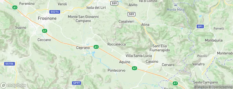 Roccasecca, Italy Map