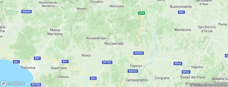 Roccastrada, Italy Map