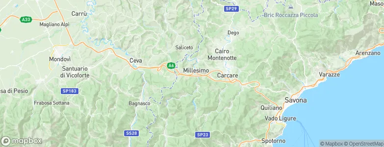 Roccavignale, Italy Map