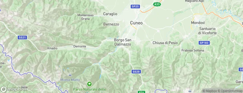 Roccavione, Italy Map