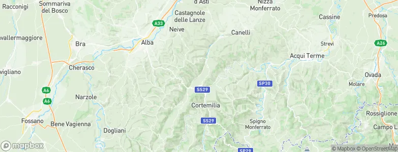 Rocchetta Belbo, Italy Map