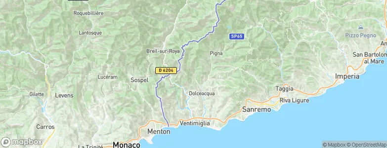 Rocchetta Nervina, Italy Map