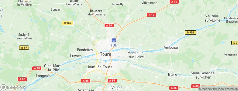 Rochecorbon, France Map