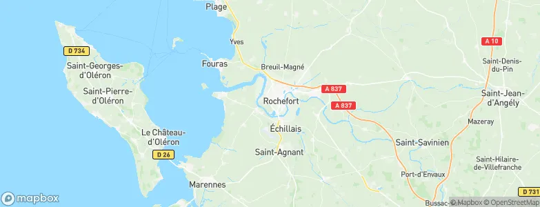 Rochefort, France Map