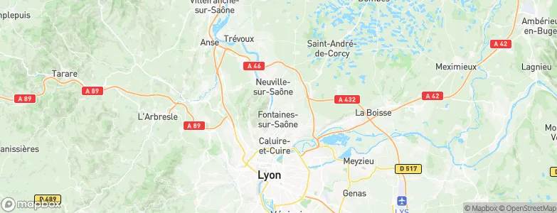Rochetaillée-sur-Saône, France Map