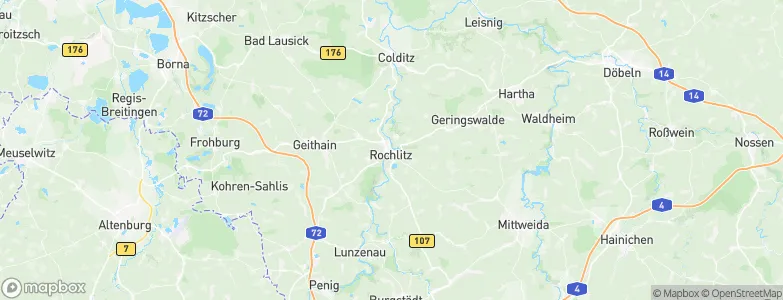 Rochlitz, Germany Map