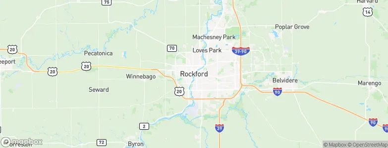 Rockford, United States Map