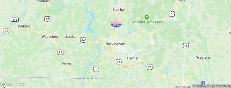 Rockingham, United States Map
