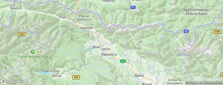 Rodine, Slovenia Map