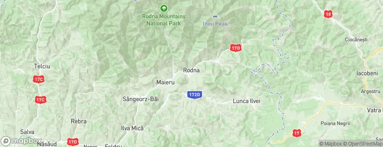 Rodna, Romania Map