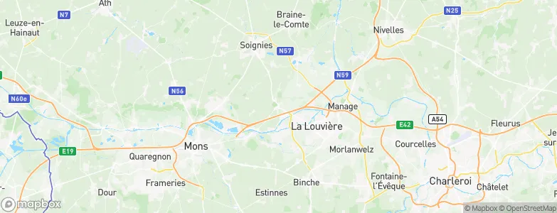 Roeulx, Belgium Map