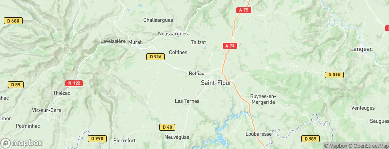 Roffiac, France Map