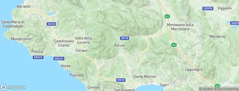 Rofrano, Italy Map