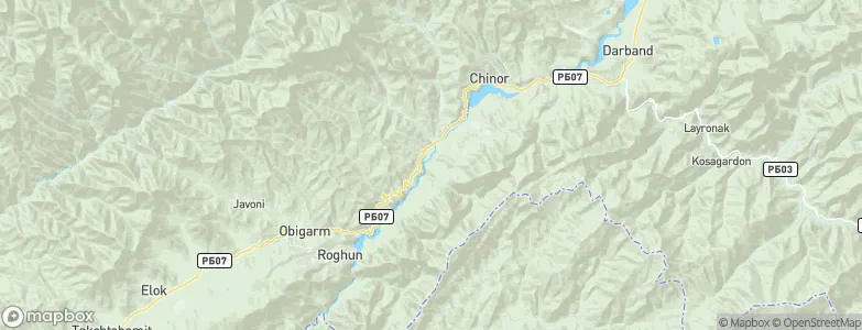 Roghun, Tajikistan Map