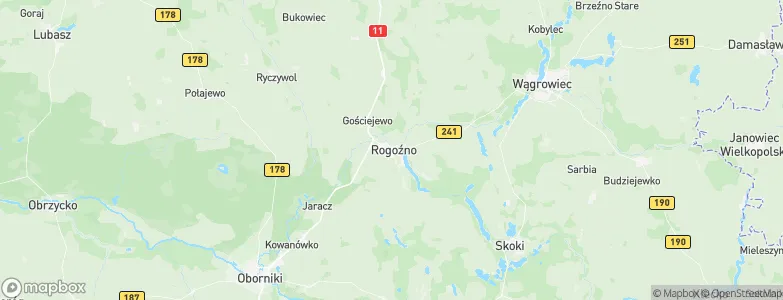 Rogoźno, Poland Map