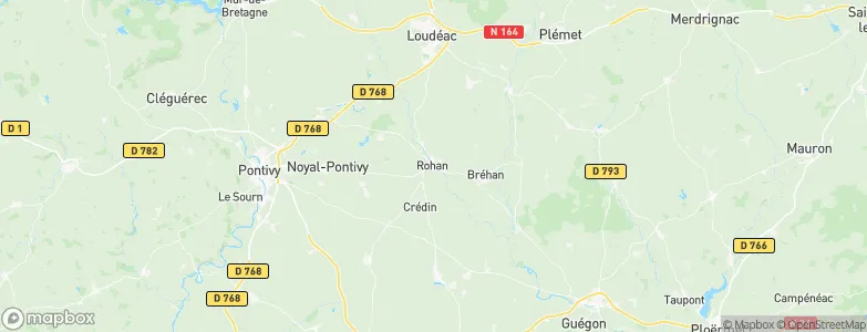 Rohan, France Map