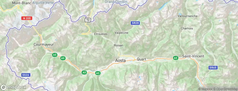 Roisan, Italy Map