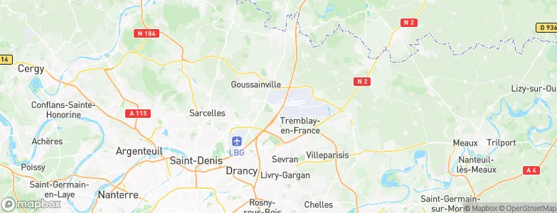Roissy-en-France, France Map