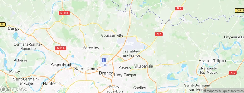 Roissy-en-France, France Map
