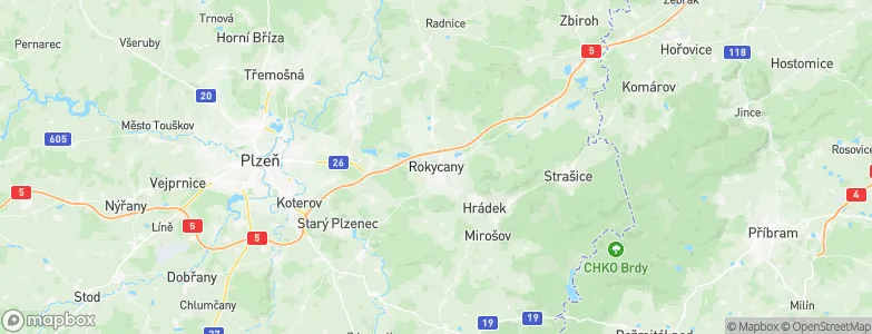 Rokycany, Czechia Map