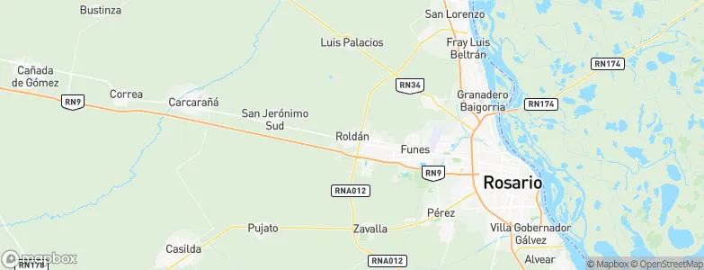 Roldán, Argentina Map