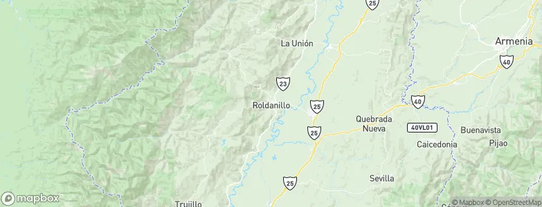 Roldanillo, Colombia Map