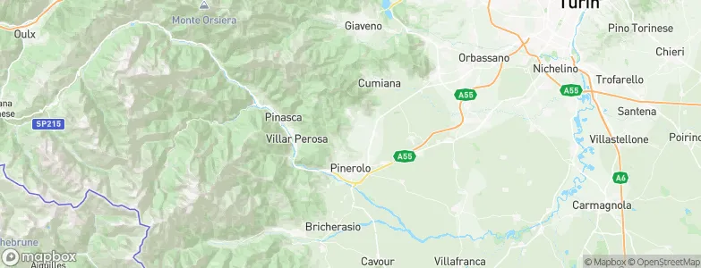 Roletto, Italy Map