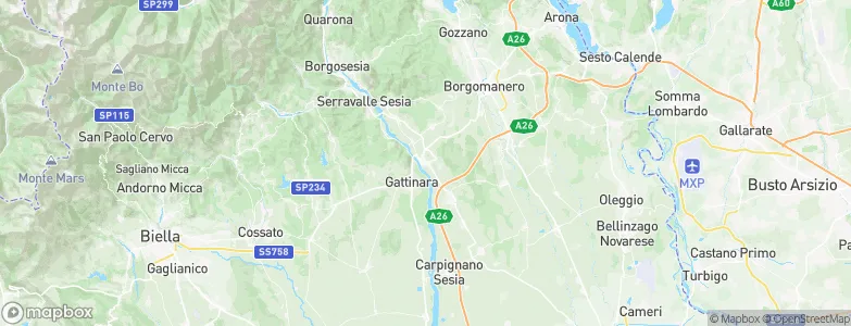 Romagnano Sesia, Italy Map
