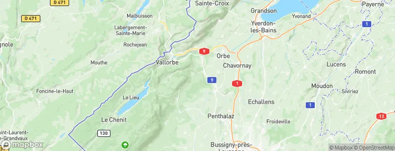 Romainmôtier-Envy, Switzerland Map