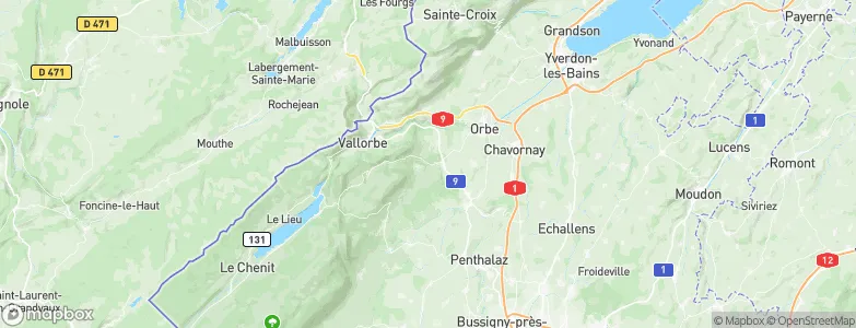 Romainmôtier, Switzerland Map