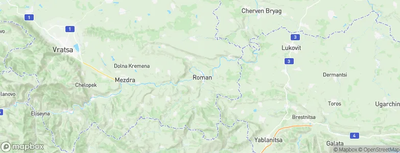 Roman, Bulgaria Map