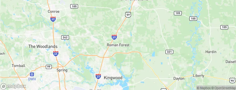 Roman Forest, United States Map