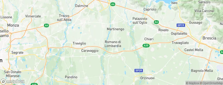Romano di Lombardia, Italy Map