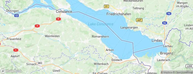 Romanshorn, Switzerland Map