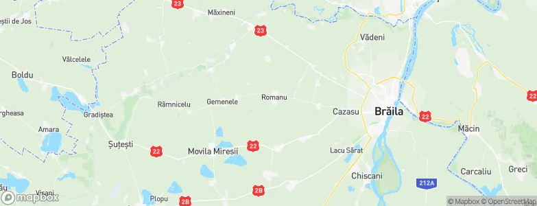 Romanu, Romania Map