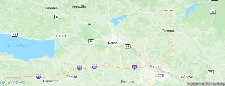 Rome, United States Map