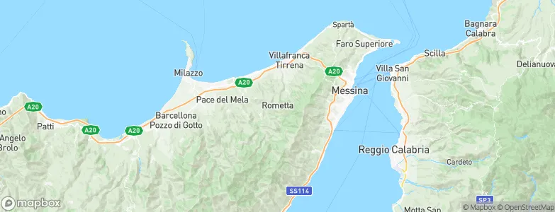 Rometta, Italy Map
