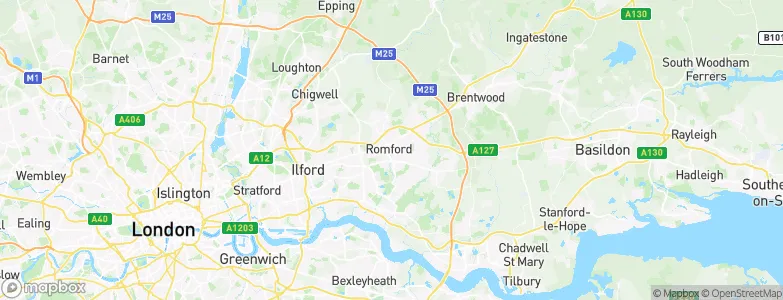 Romford, United Kingdom Map