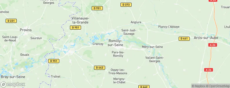 Romilly-sur-Seine, France Map