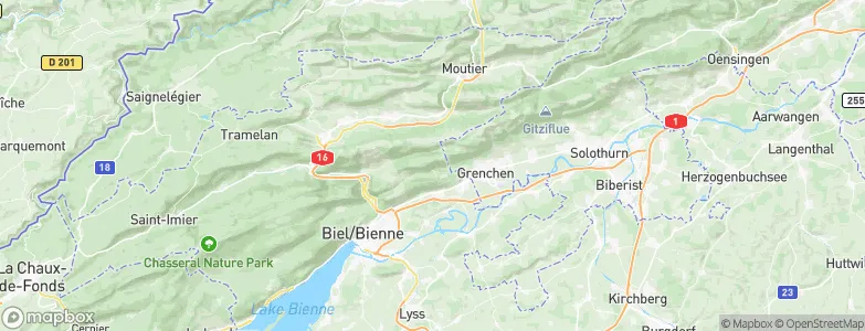 Romont (BE), Switzerland Map
