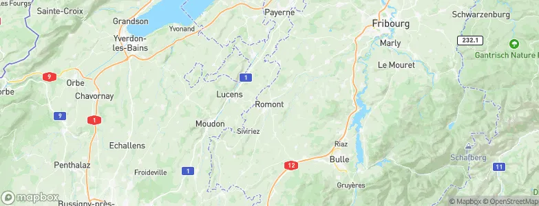 Romont, Switzerland Map